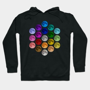 MOON Repetitive Colorful Pallet Pattern Pop Art Hoodie